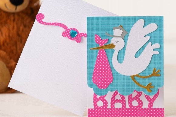 3D SVG Baby Shower Invitation
