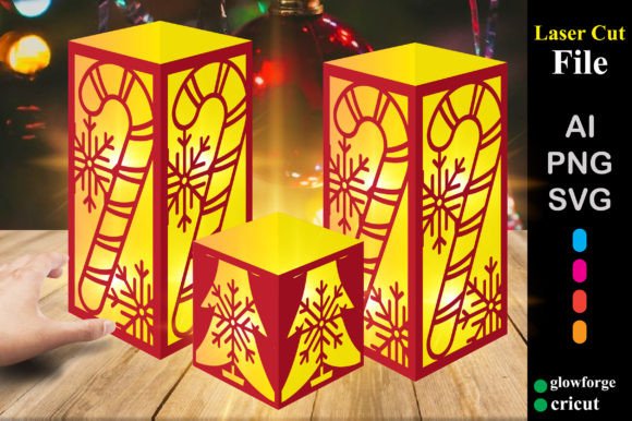 3D SVG Christmas Lantern Design
