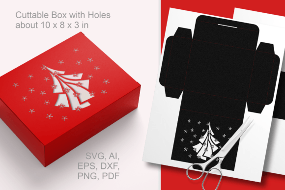 3D SVG Christmas Trees Favor Box
