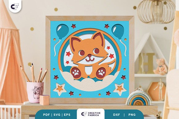 Baby Fox 3D SVG for Nursery Decor