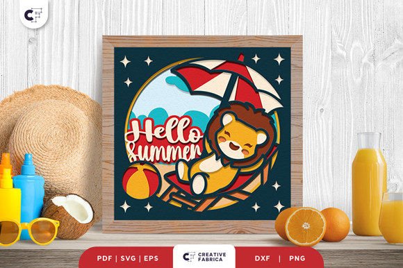 Baby Lion 3D SVG for Summer Branding