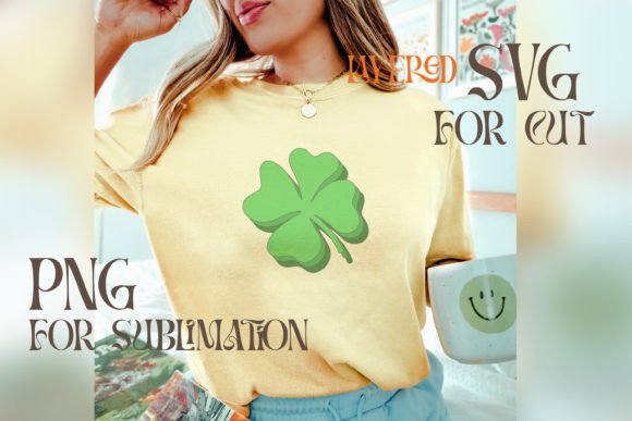 Clover Retro Layered Svg St Patricks Day Graphics
