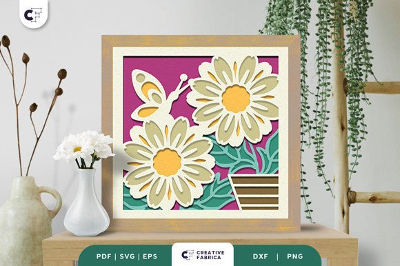 Daisy Flower 3D SVG for Floral Compositions