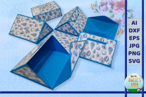 Exploding Cube with Triangular Boxes 3D SVG Freebies