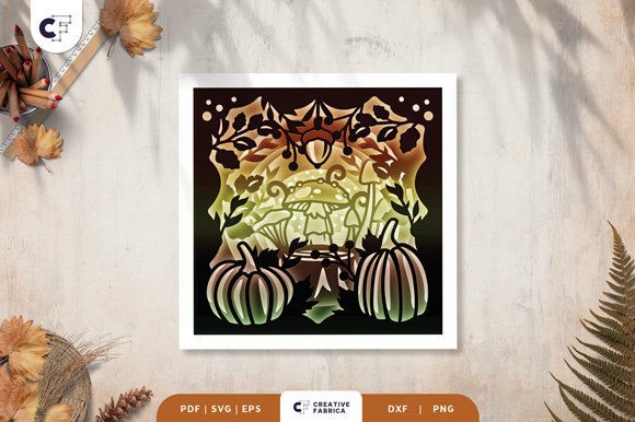 Fall Fairy Forest 3D Shadow Box