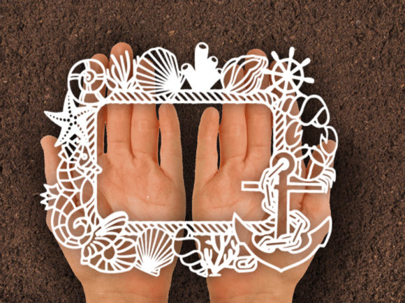 Frame Rope Paper Cut SVG for Graphics and Print Templates