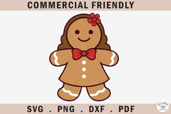 Gingerbread Girl Layered SVG for Crafts and Graphics