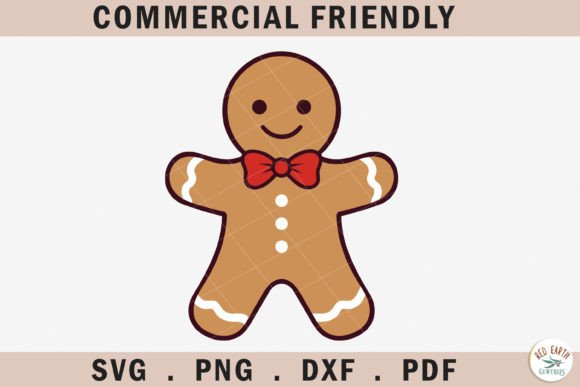 Gingerbread Man Layered SVG, Christmas Graphics