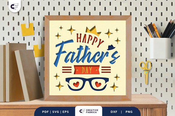 Happy Fathers Day 3D Shadow Box