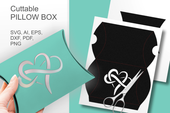 Infinity Love Pillow Favor Box Template