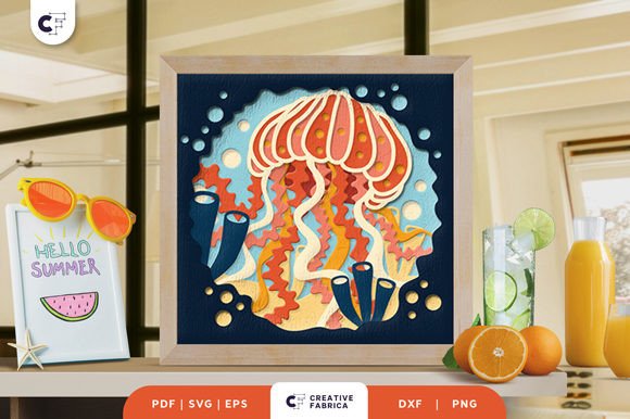 Jellyfish 3D Shadow Box Paper Cut Review