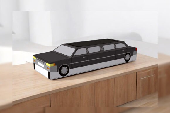 Limousine Car Favor - 3D SVG