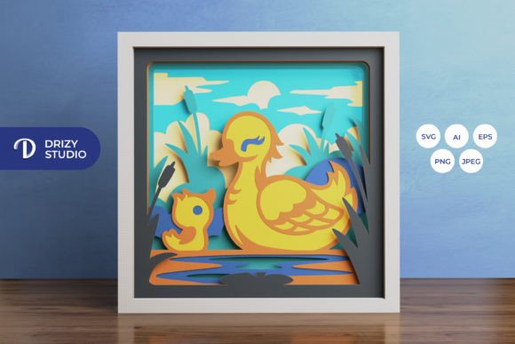 Mama Duck 3D SVG Shadow Boxes Review
