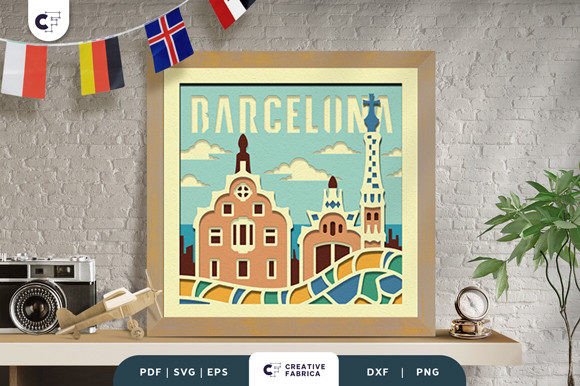 Parc Guell 3D SVG: Countries Asset Review