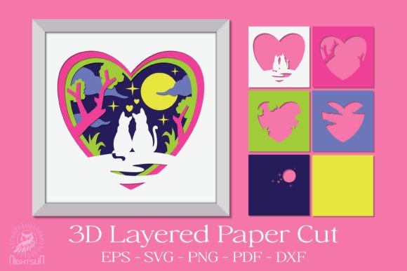 Review: Couple Cats 3D Layered Papercut SVG