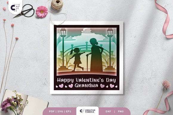 Valentine's Day Grandma 3D SVG