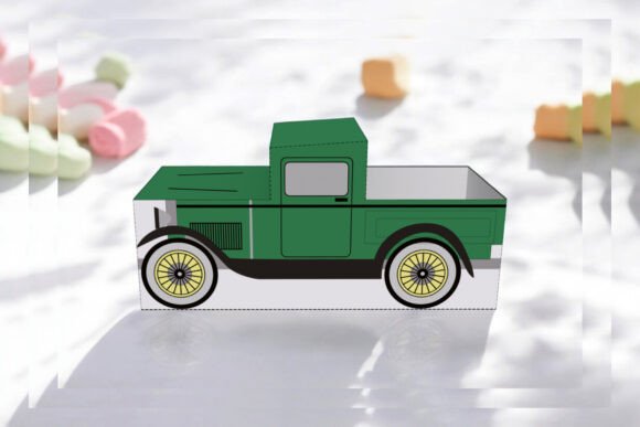 Vintage Truck Favor - 3d Papercraft